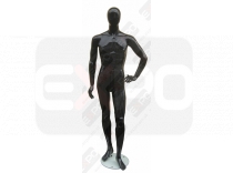 Pánska figurína lakovaná, čierna lesklá farba