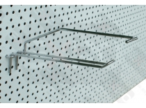 Dvojity háčik 30cm s hrazdou na dierovany panel