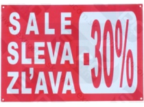 Cedule SALE-SLEVA 48x33cm