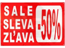 Cedule SALE-SLEVA 48x33cm